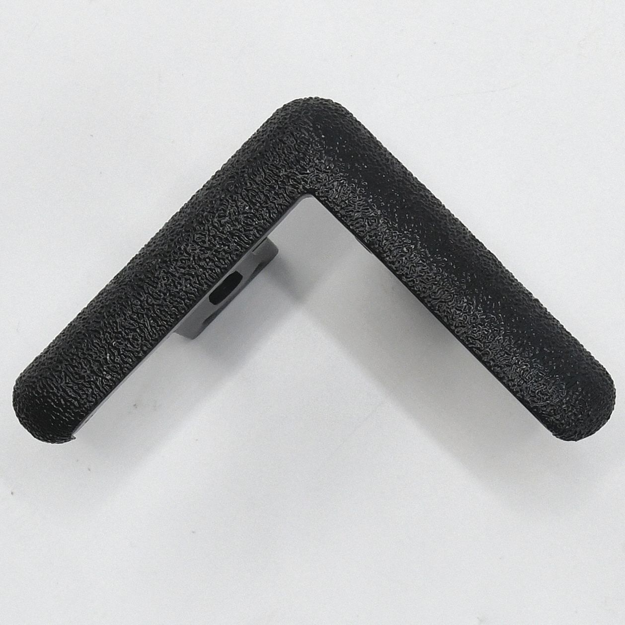 End Cap: End Cap, PETG, Black, 2 in Leg Wd, 1/4 in Overall Ht, For 90° Angle, 0.25 in Thick