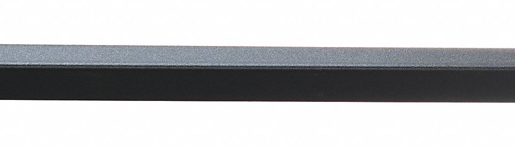 Corner Guard: PETG, Black, For 90° Angle, 1.5 in Leg Wd, 10 ft Overall Ht, 0.078 in Thick