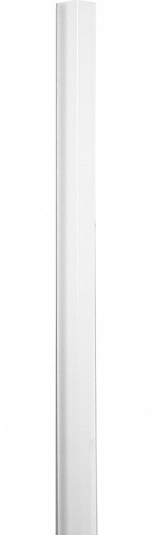 Corner Guard: Polycarbonate, Clear, For 90° Angle, 1.5 in Leg Wd, 10 ft Overall Ht