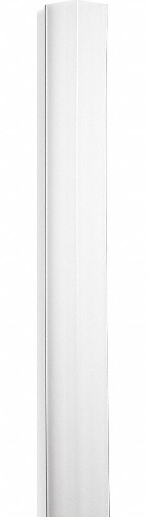 Corner Guard: Polycarbonate, Clear, For 90° Angle, 2.5 in Leg Wd, 10 ft Overall Ht