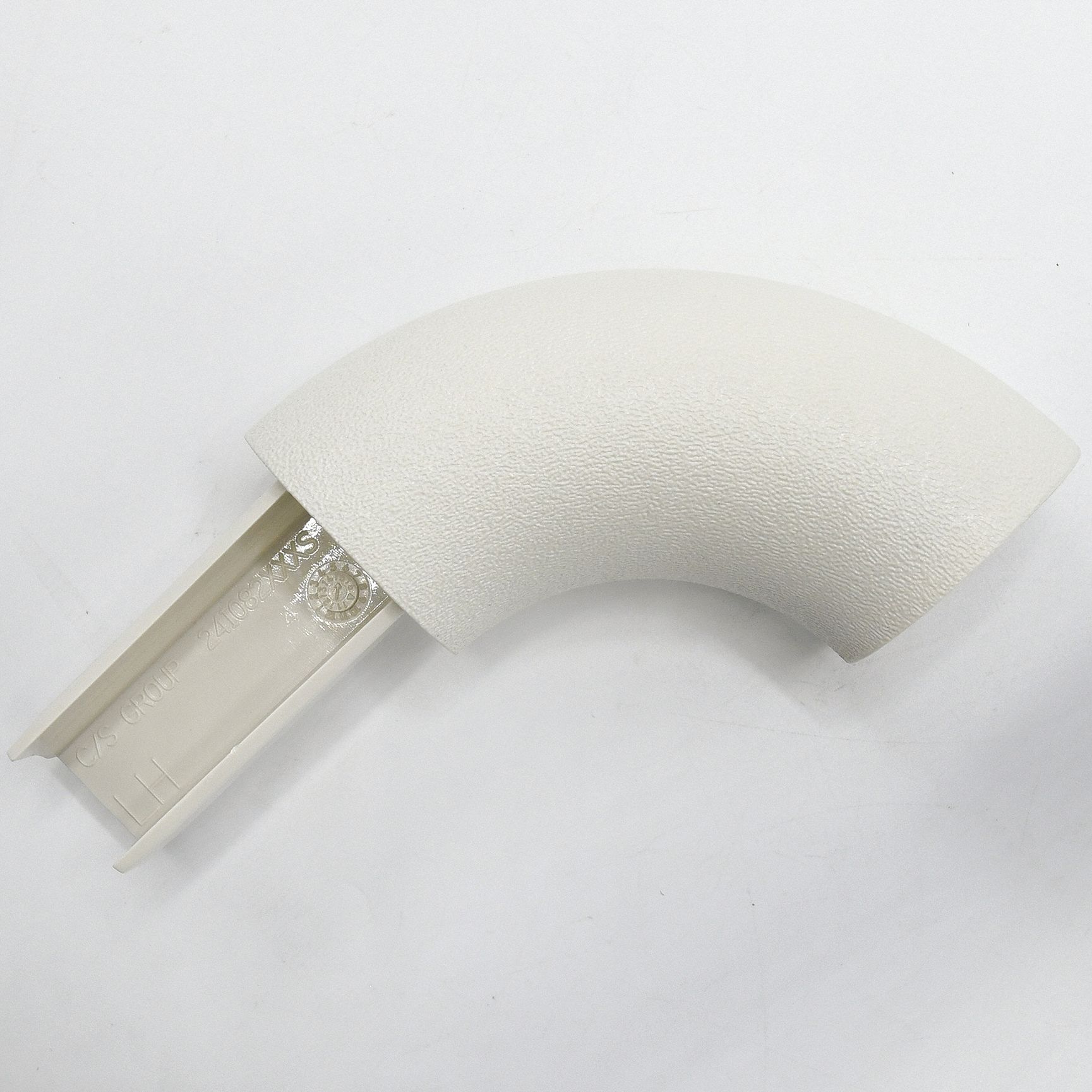Handrail Return: Right-Hand Return, PETG, Mission White, Round, 1 1/2 Inch