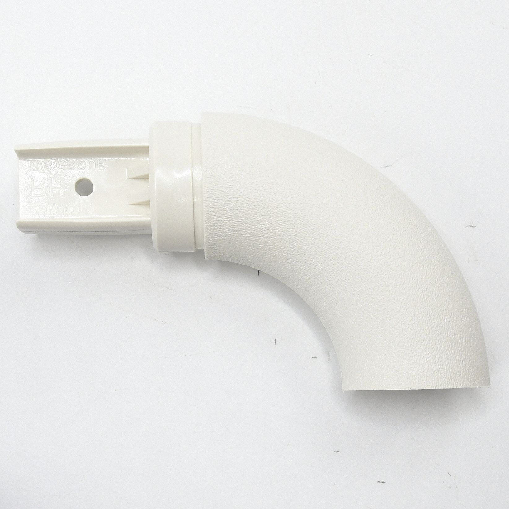 Handrail Return: Right-Hand Return, PETG, Mission White, Oval, 1 1/2 Inch