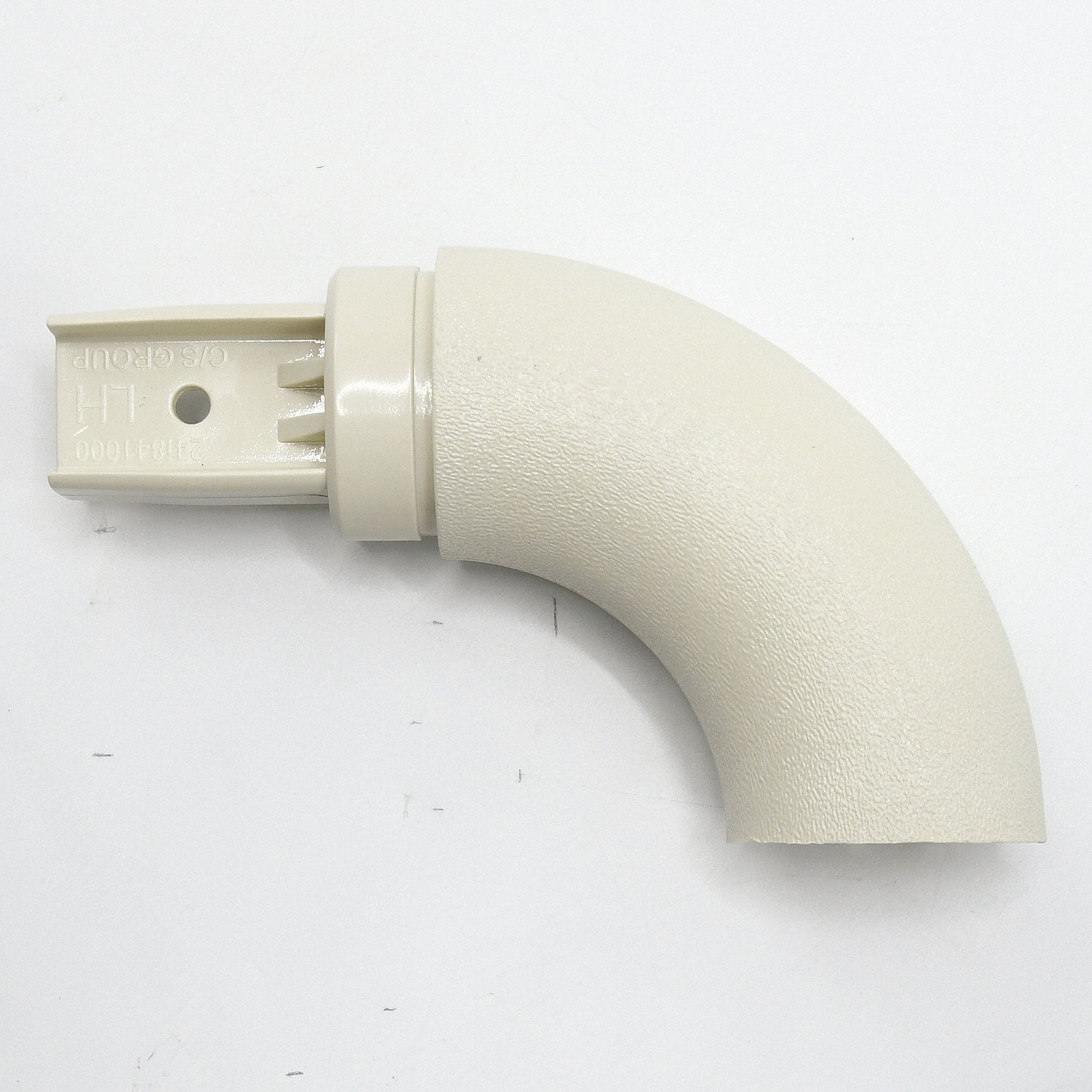 Handrail Return: Right-Hand Return, PETG, Eggshell, Oval, 1 1/2 Inch, 1 1/2 in Mounted Ht