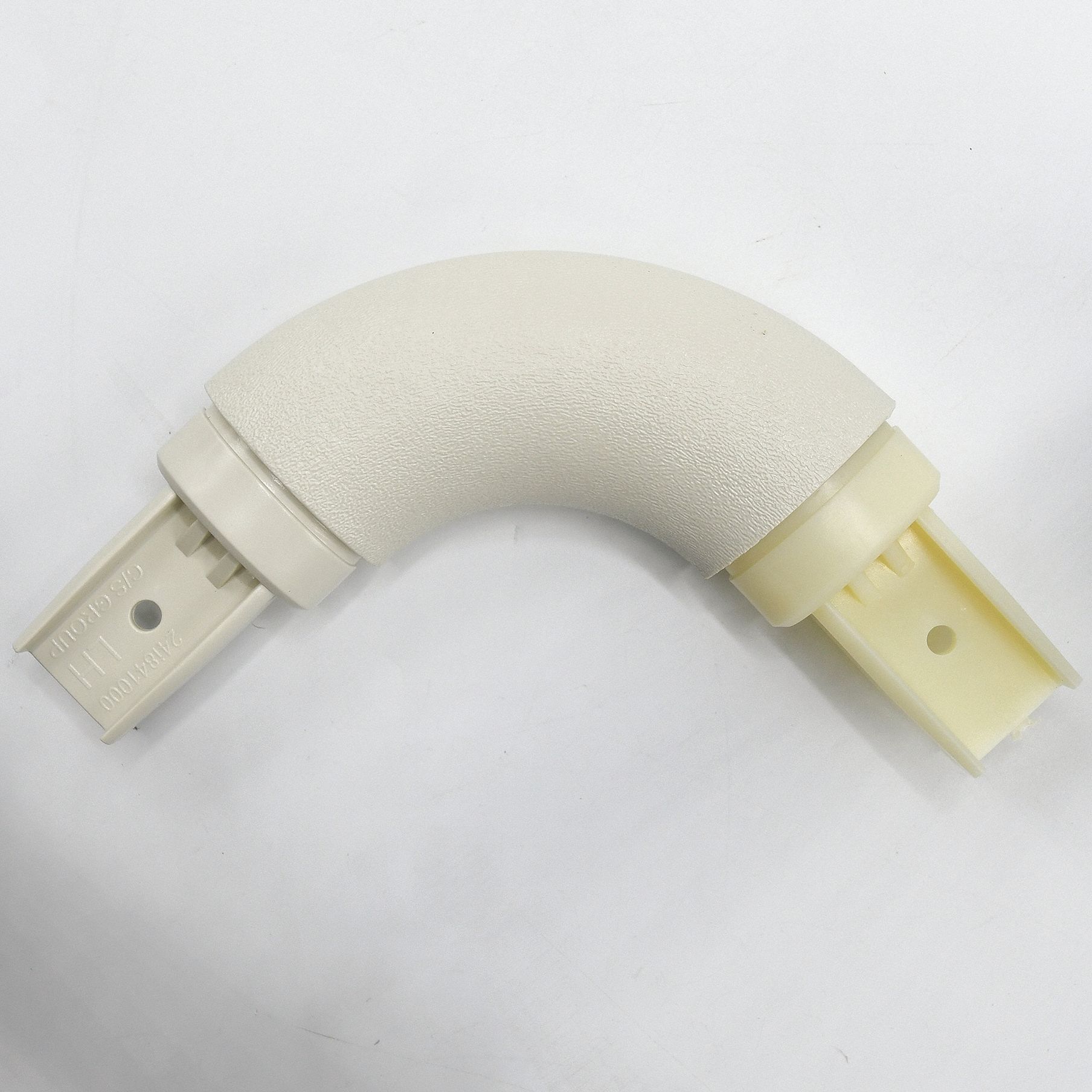 Handrail Corner: Inside Corner, PETG, Eggshell, Oval, 1 1/2 Inch, 1 1/2 in Mounted Ht