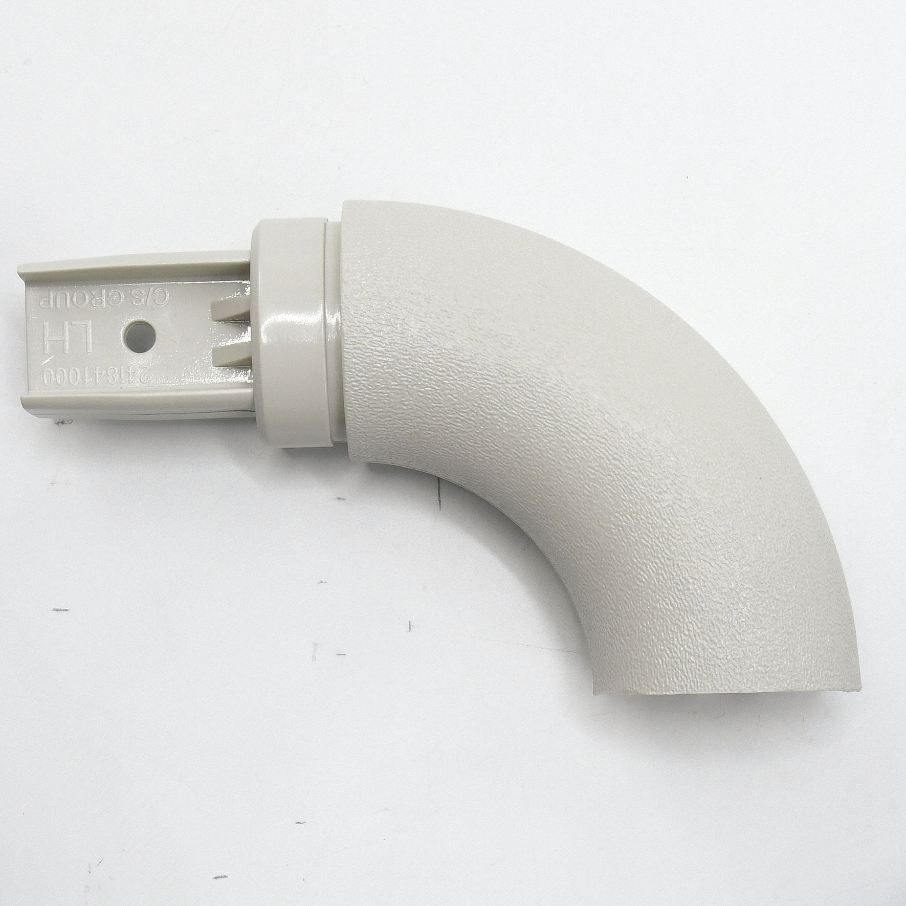 Handrail Return: Right-Hand Return, PETG, Driftwood, Oval, 1 1/2 Inch, 1 1/2 in Mounted Ht