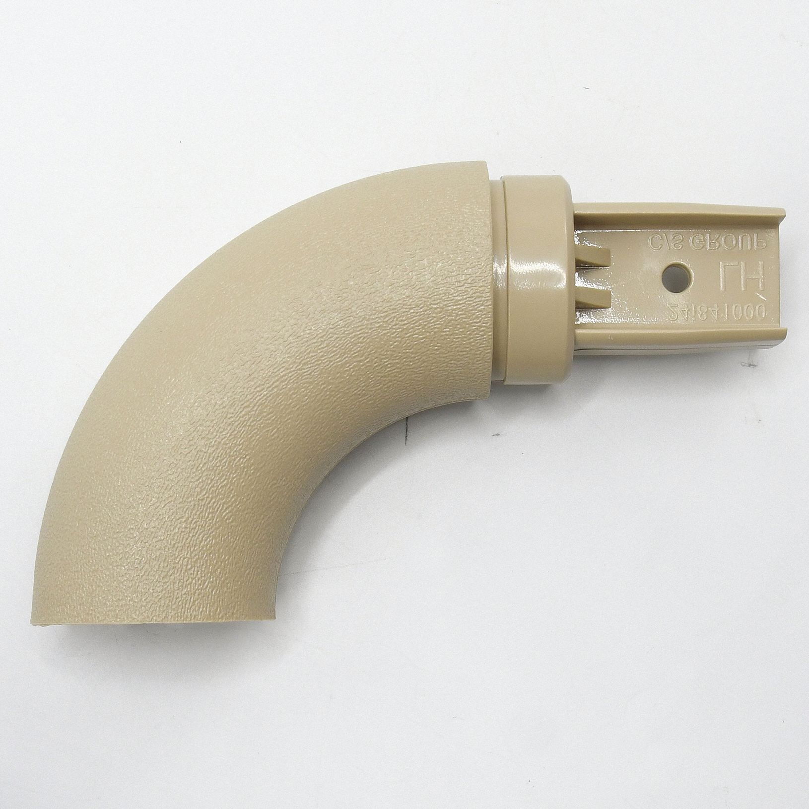 Handrail Return: Left-Hand Return, PETG, Beige, Oval, 1 1/2 Inch, 1 1/2 in Mounted Ht