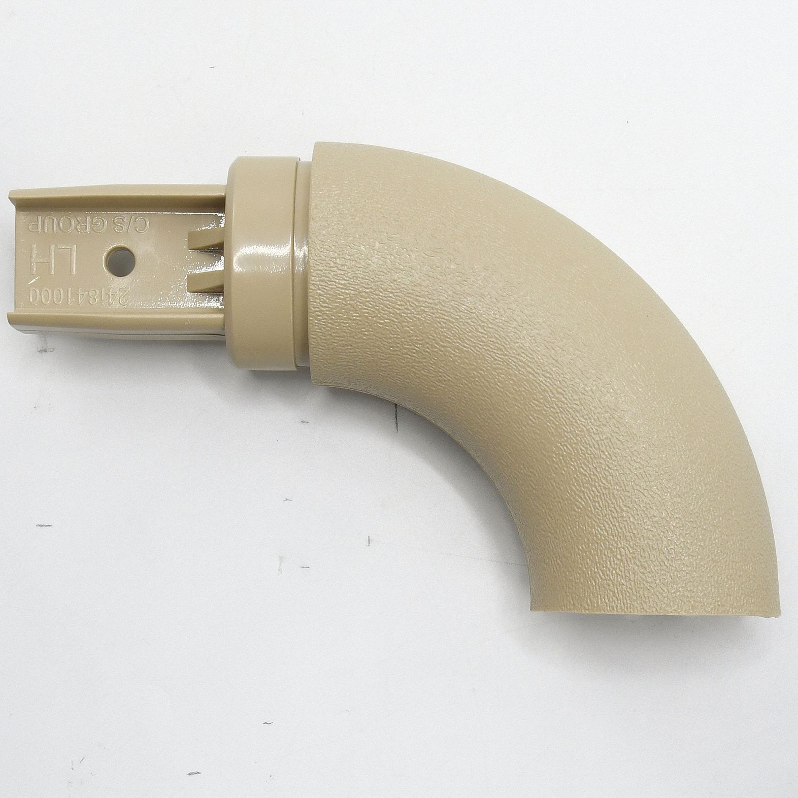 Handrail Return: Right-Hand Return, PETG, Beige, Oval, 1 1/2 Inch, 1 1/2 in Mounted Ht