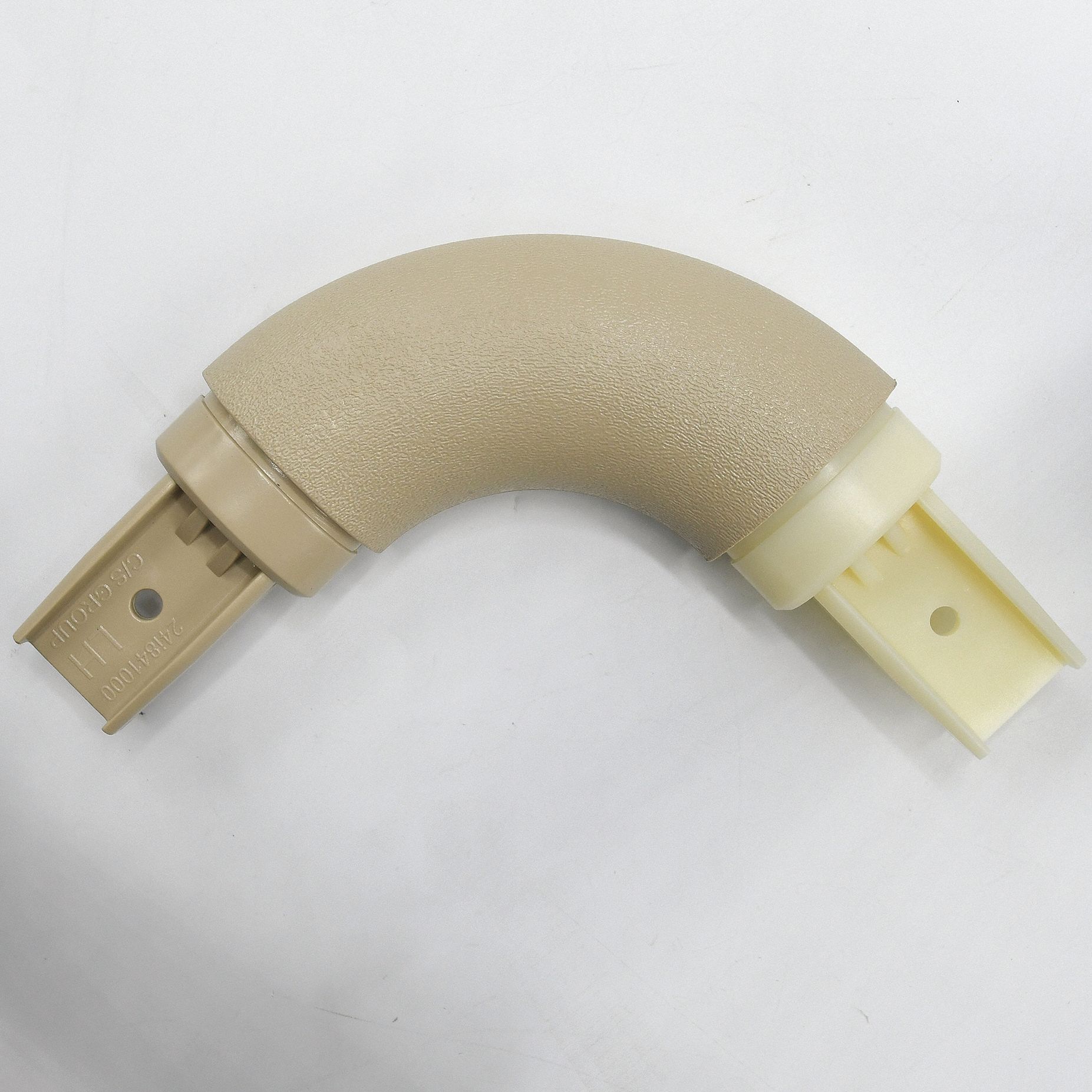 Handrail Corner: Inside Corner, PETG, Beige, Oval, 1 1/2 Inch, 1 1/2 in Mounted Ht