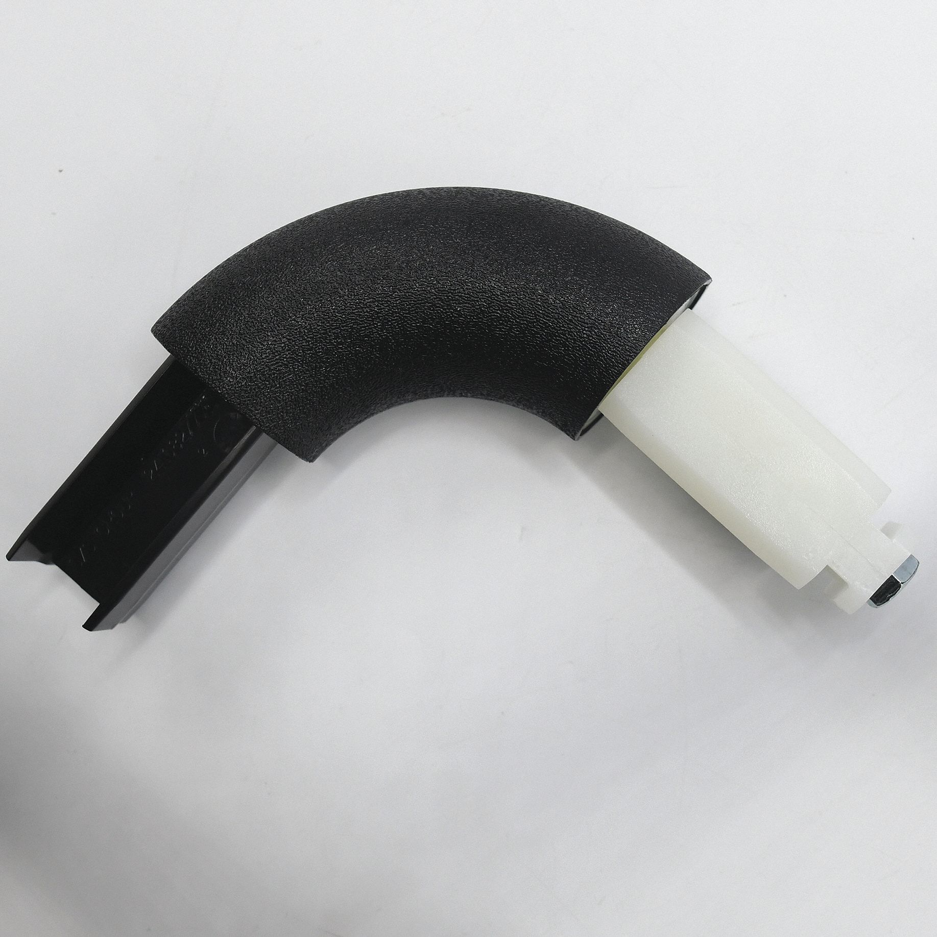 Handrail Corner: Inside Corner, PETG, Black, Round, 1 1/2 Inch, 1 1/2 in Mounted Ht