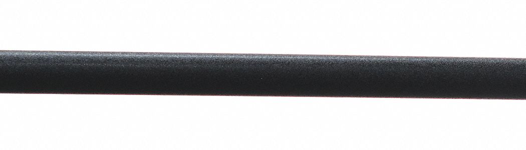 Handrail: PETG, Black, Oval, 1 1/2 Inch, 3 9/16 in Mounted Ht