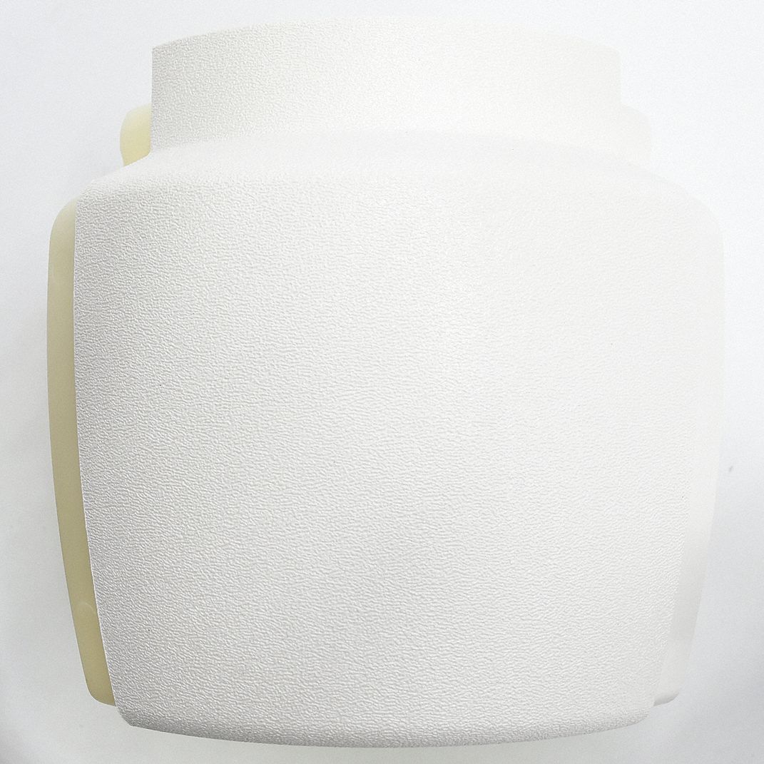 Handrail Corner: PETG, White, Not Ligature Resistant, Outside, HRB-20, 3 in Overall Lg