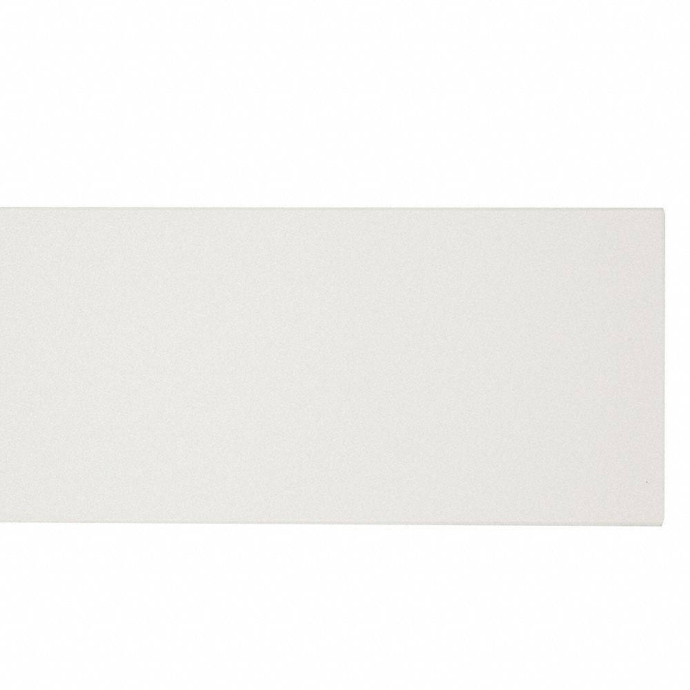 Rubstrip: PETG, 8 in x 10 ft Rail Size, White, 0.04 in Thick, Textured, Contact Adhesive