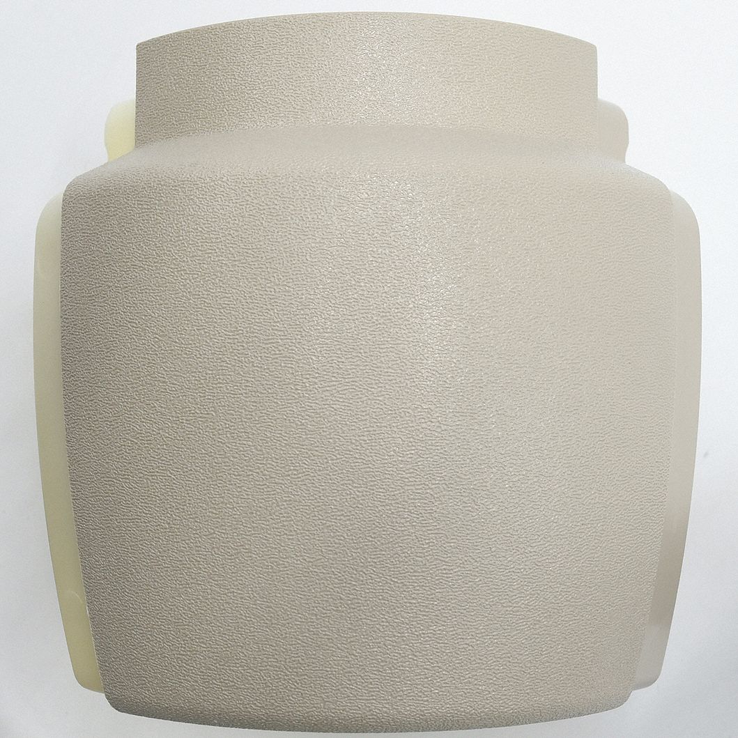 Handrail Corner: PETG, Oyster Gray, Not Ligature Resistant, Outside, HRB-20, 3 in Overall Lg