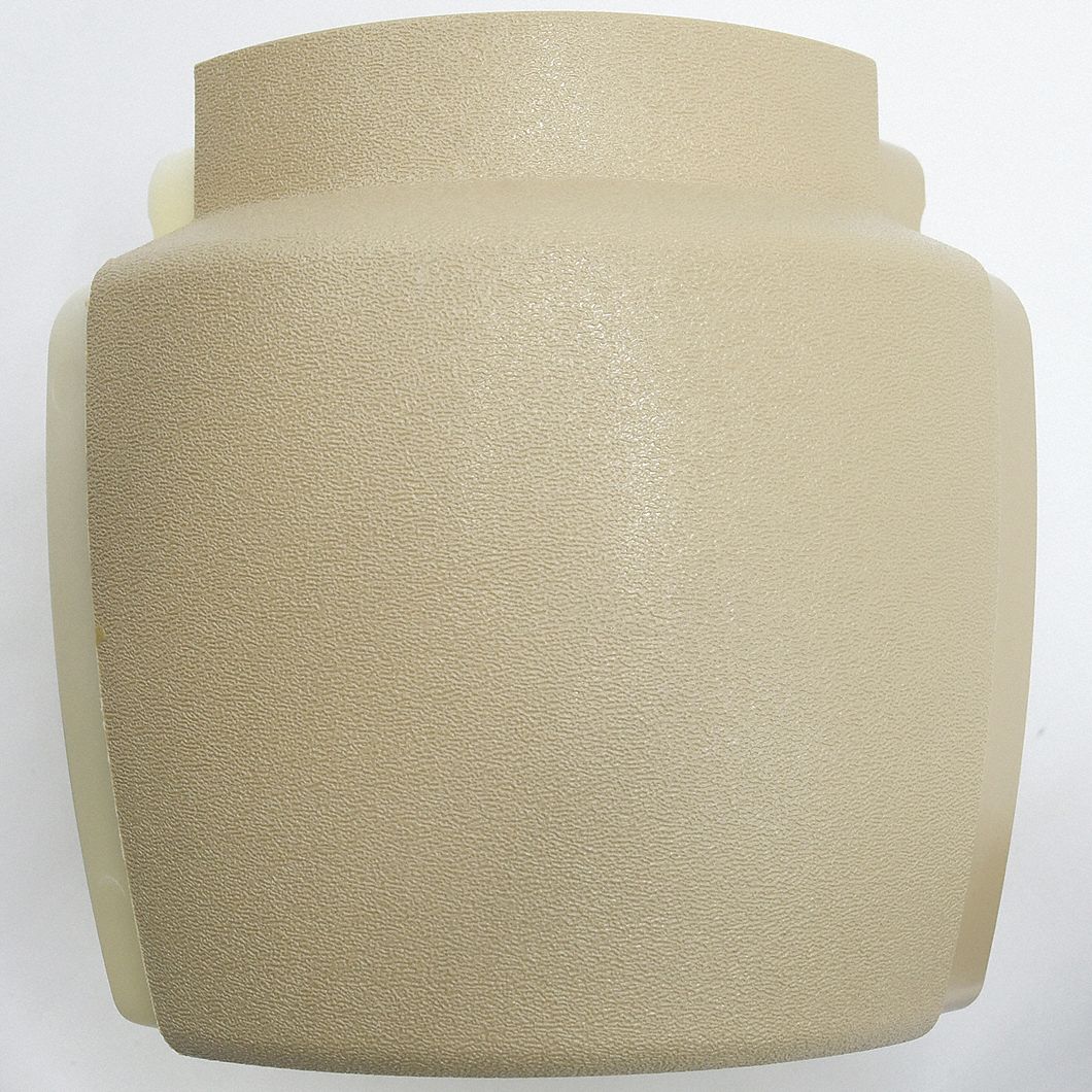 Handrail Corner: PETG, Beige, Not Ligature Resistant, Outside, HRB-20, 3 in Overall Lg