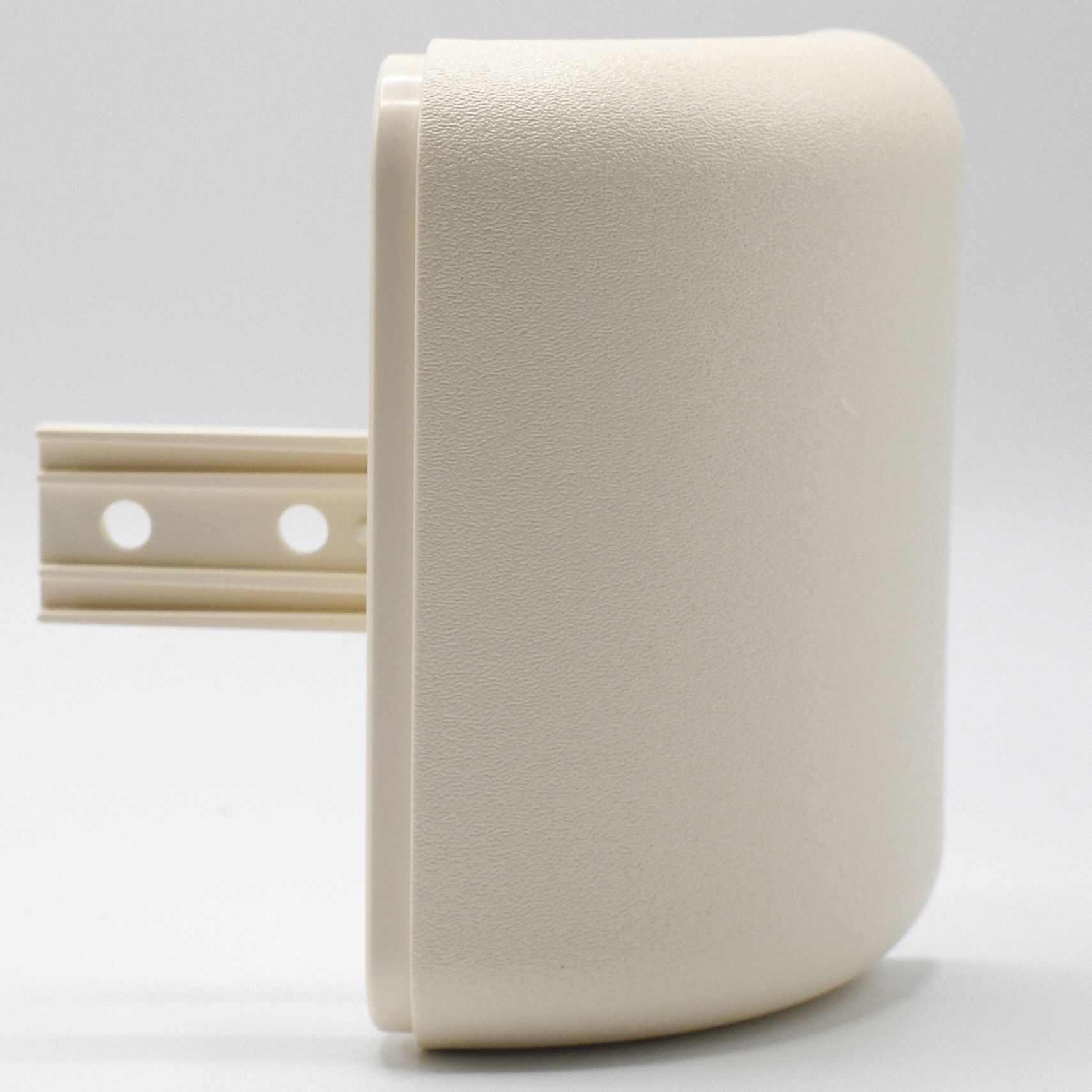 Handrail Return: PETG, Parchment, Not Ligature Resistant, HRB-4C, 3 in Overall Lg