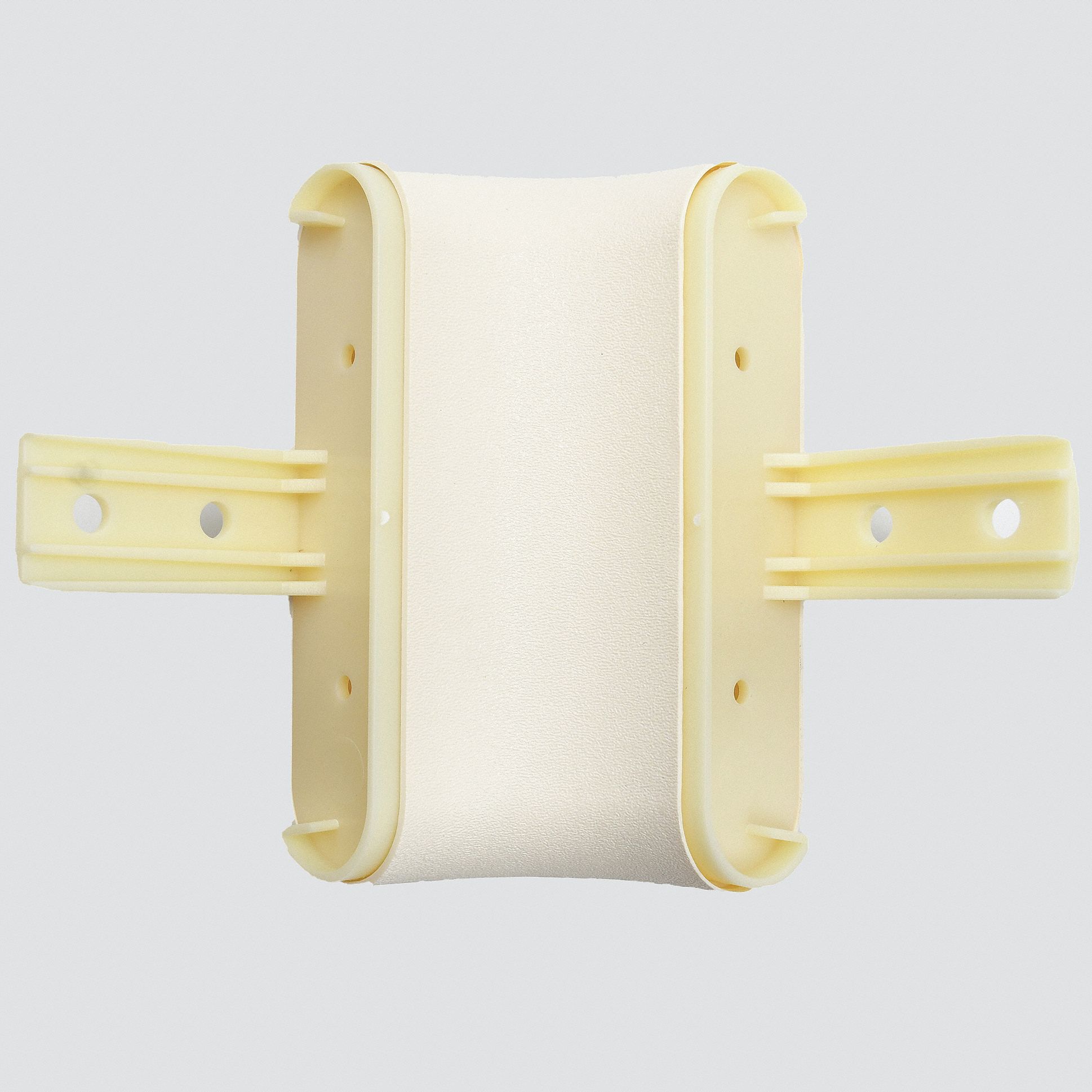 Handrail Corner: PETG, Parchment, Not Ligature Resistant, Inside, HRB-4C, 3 in Overall Lg
