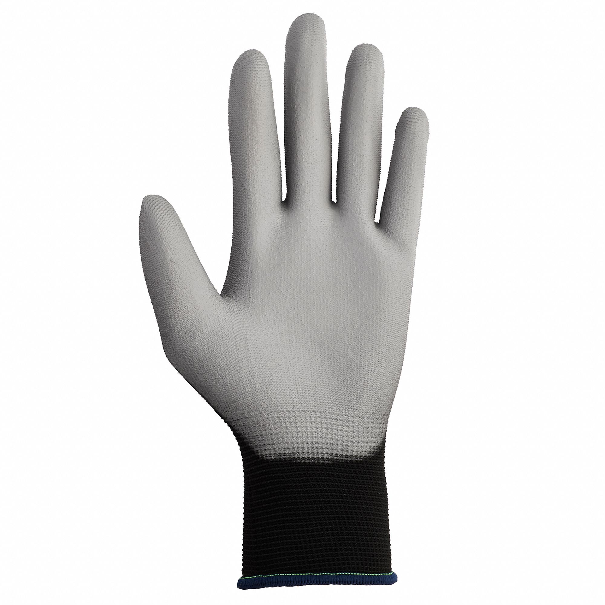 Coated Gloves: XS ( 6 ), Smooth, Polyurethane, Palm, Dipped, ANSI Abrasion Level 3, 1 PR