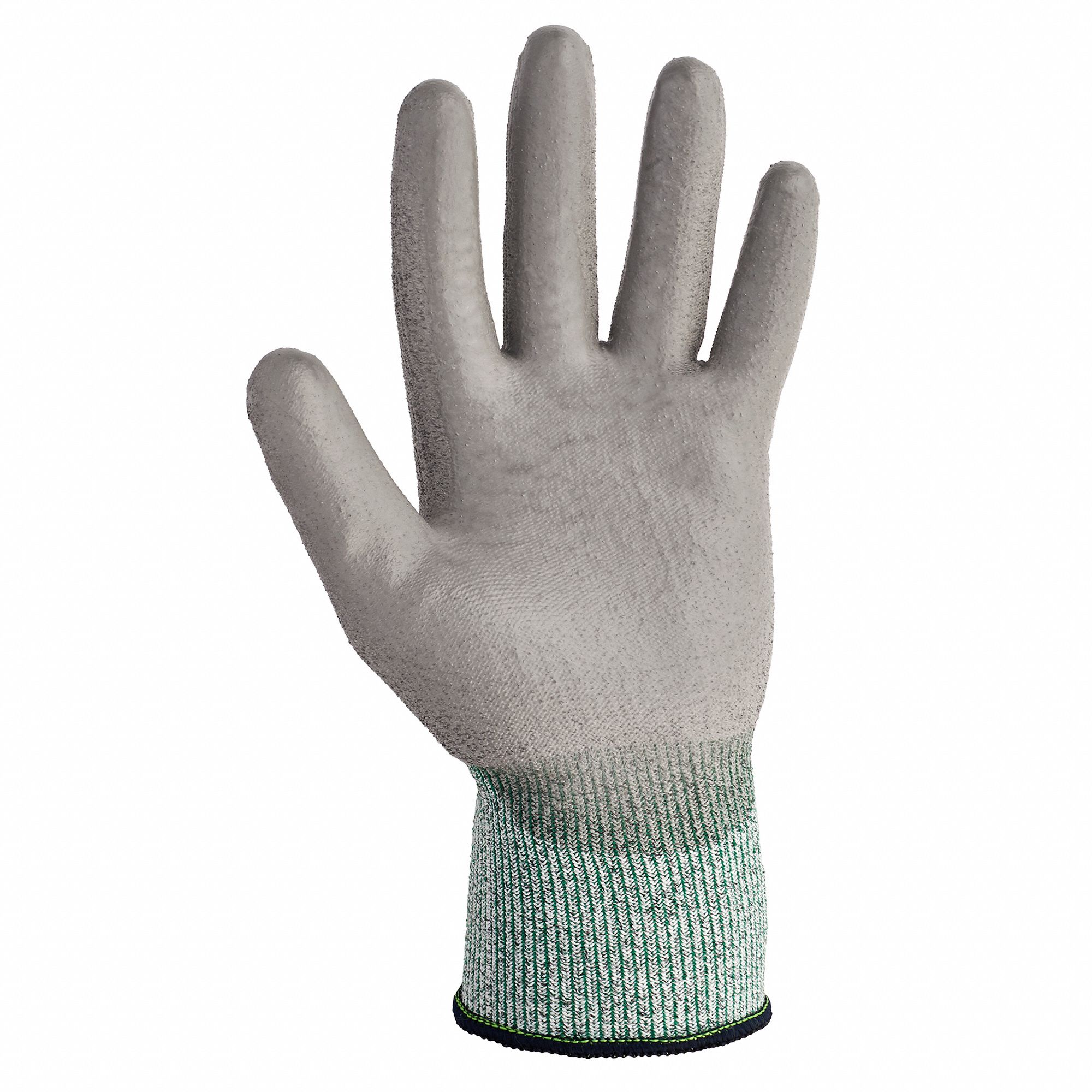 Knit Gloves: XS ( 6 ), ANSI Cut Level A2, Palm, Dipped, Polyurethane, Smooth, 1 PR