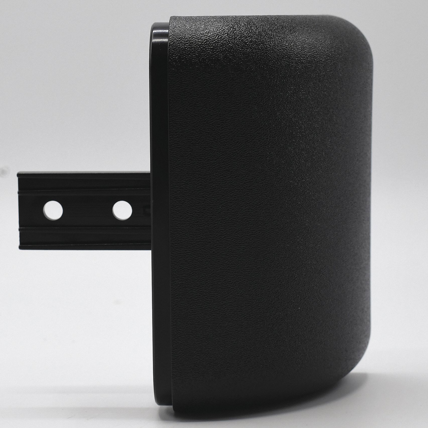 Handrail Return: PETG, Black, Not Ligature Resistant, HRB-4C, 3 in Overall Lg