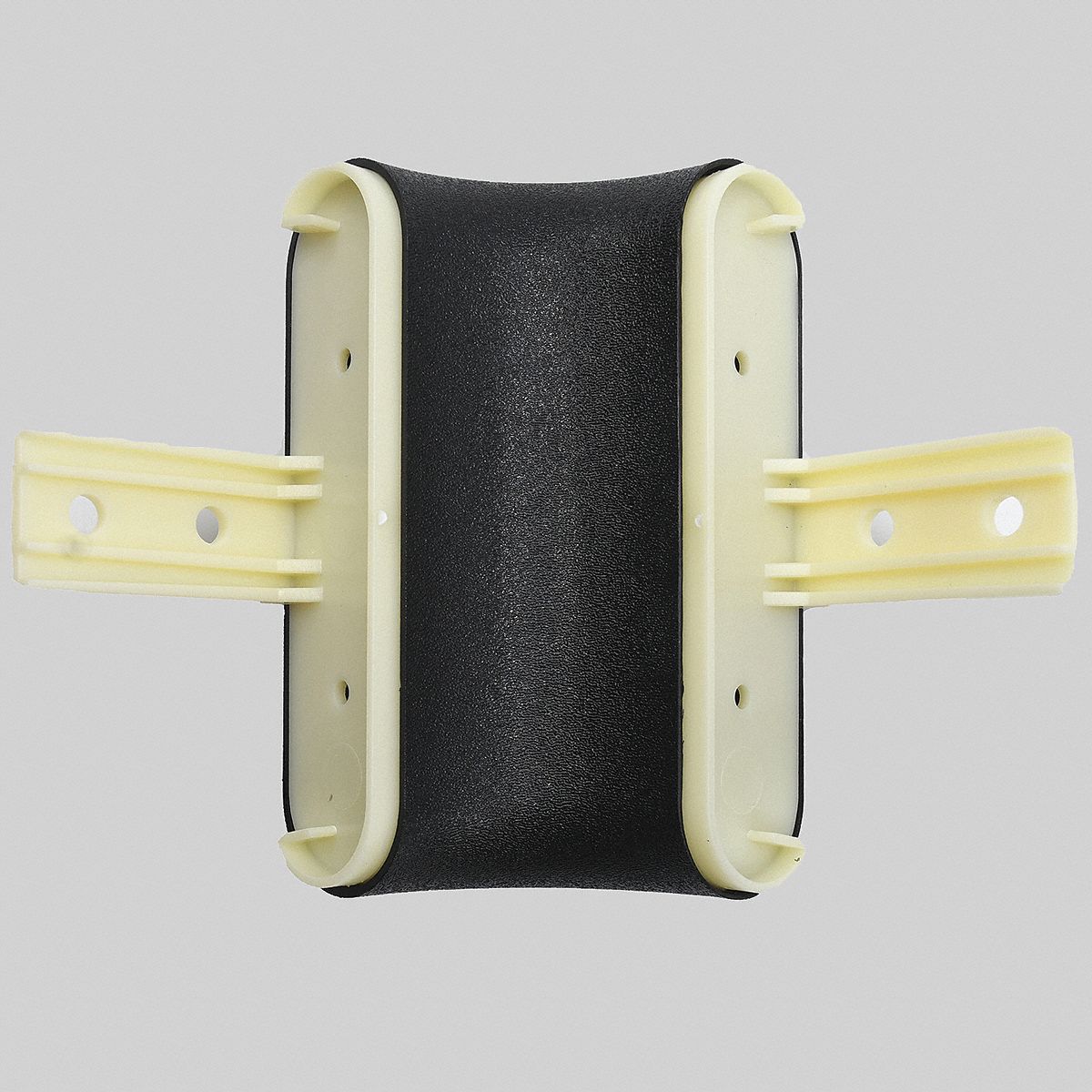 Handrail Corner: PETG, Black, Not Ligature Resistant, Inside, HRB-4C, 3 in Overall Lg