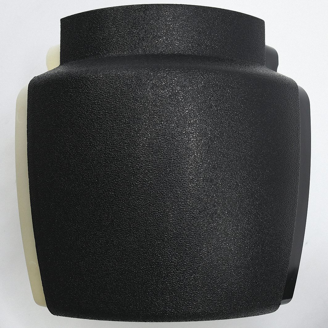 Handrail Corner: PETG, Black, Not Ligature Resistant, Outside, HRB-20, 3 in Overall Lg