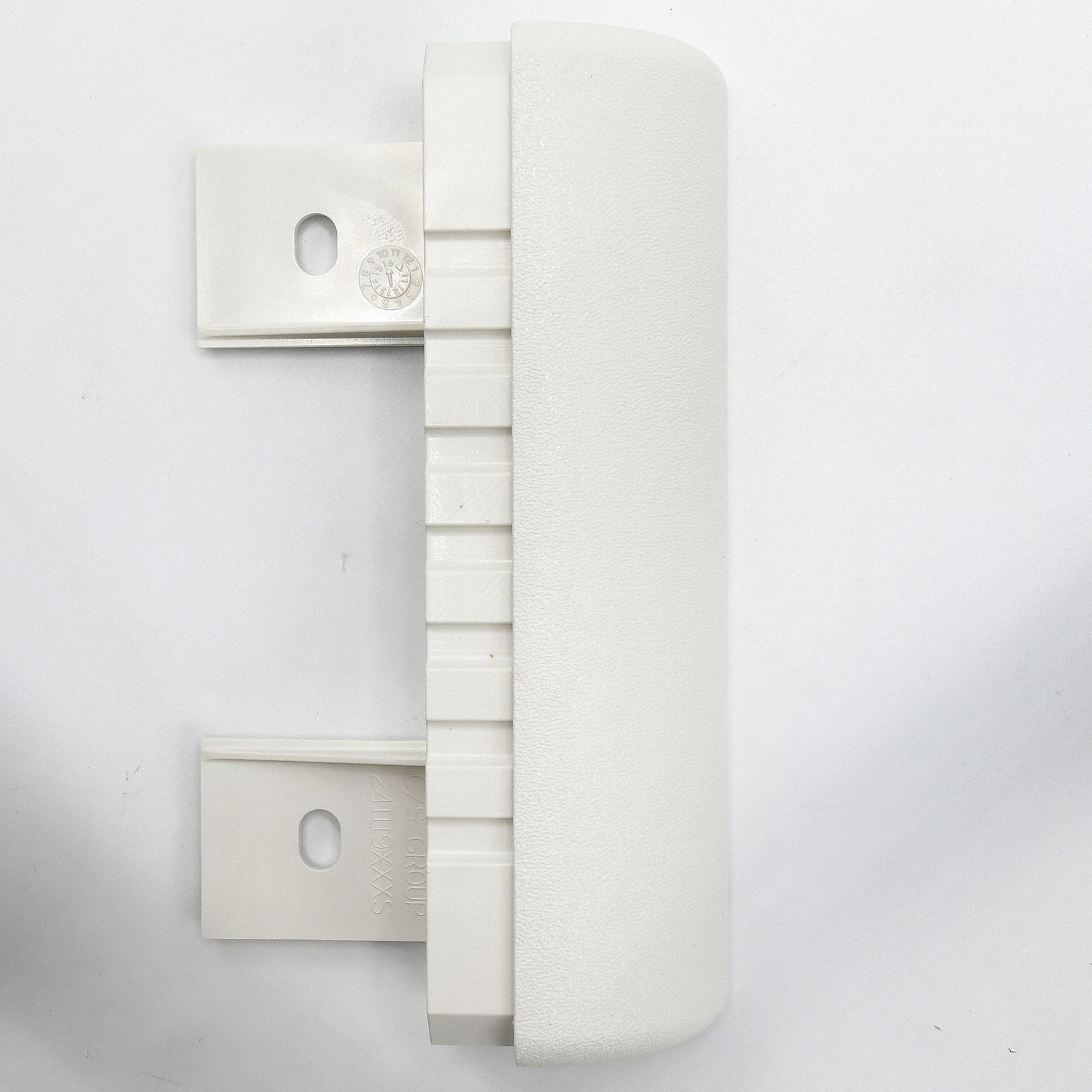 End Cap: SCR-48, PETG, Mission White, 6 in Overall Ht, 1 1/4 in Overall Lg