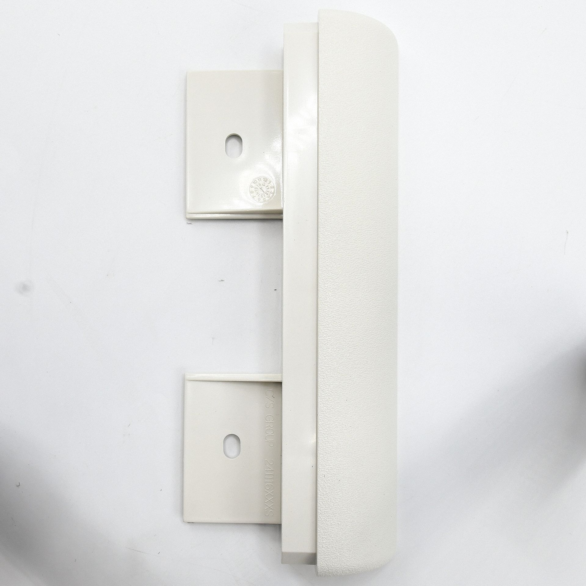 End Cap: SCR-64, PETG, Mission White, 8 in Overall Ht, 1 1/4 in Overall Lg