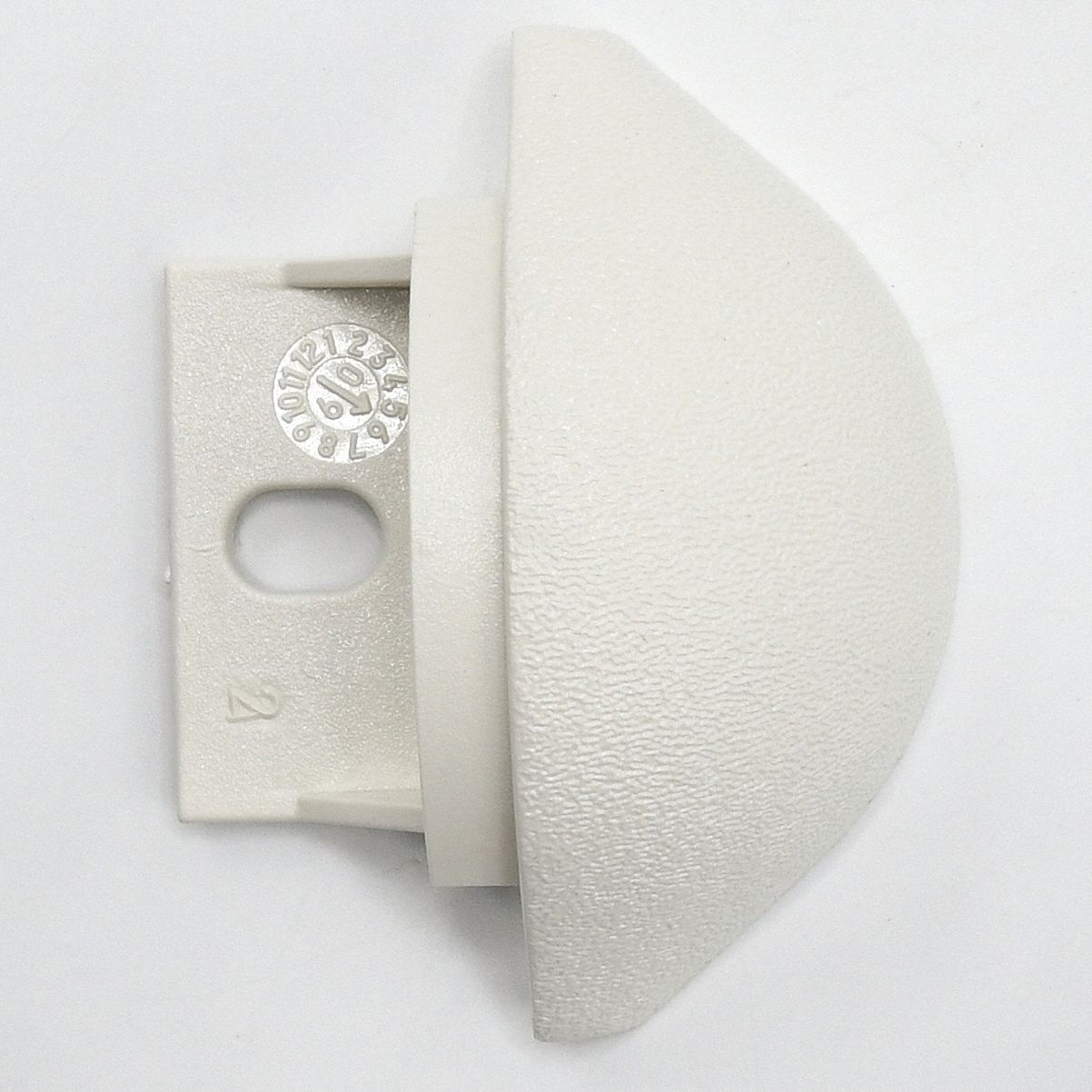 End Cap: BG-30, PETG, Mission White, 2 3/4 in Overall Ht, 2 in Overall Lg