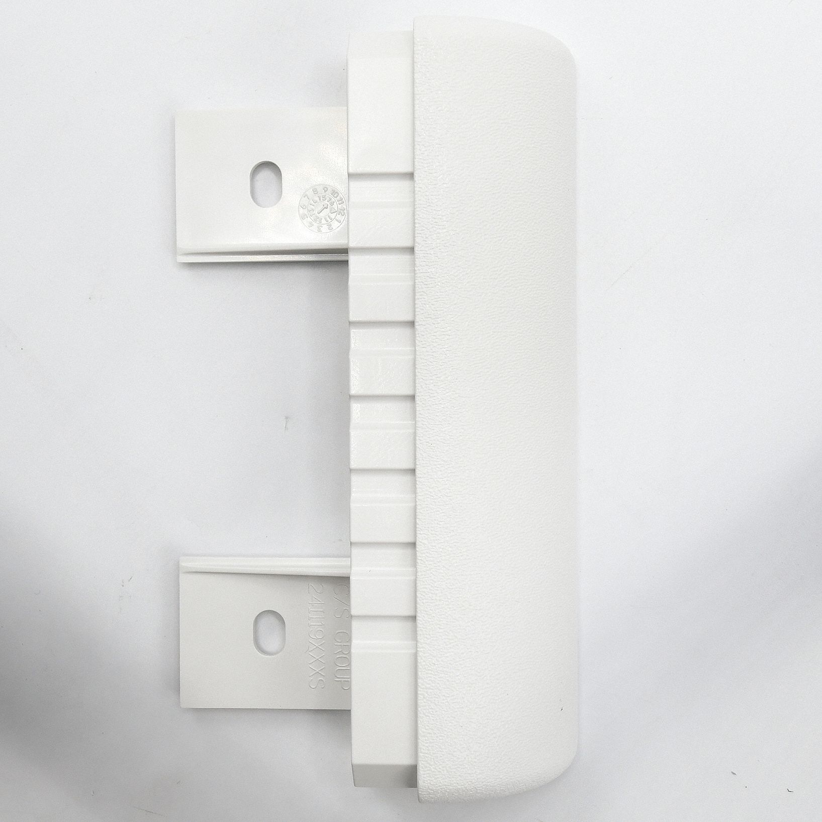 End Cap: SCR-48, PETG, White, 6 in Overall Ht, 1 1/4 in Overall Lg