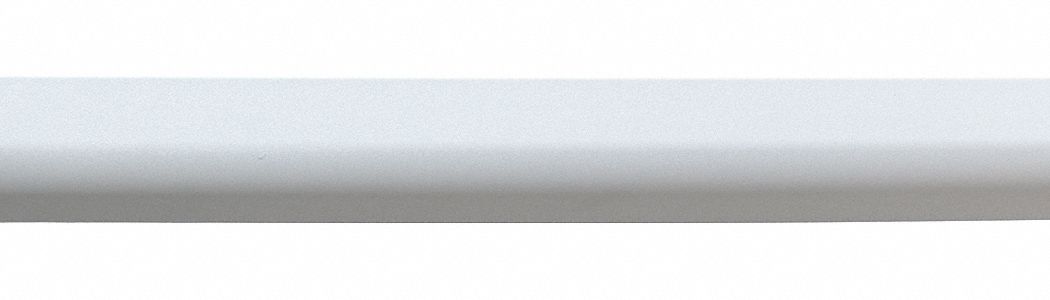 Crash Rail: BG-10, PETG, White, 4 in Overall Ht, 20 ft Overall Lg