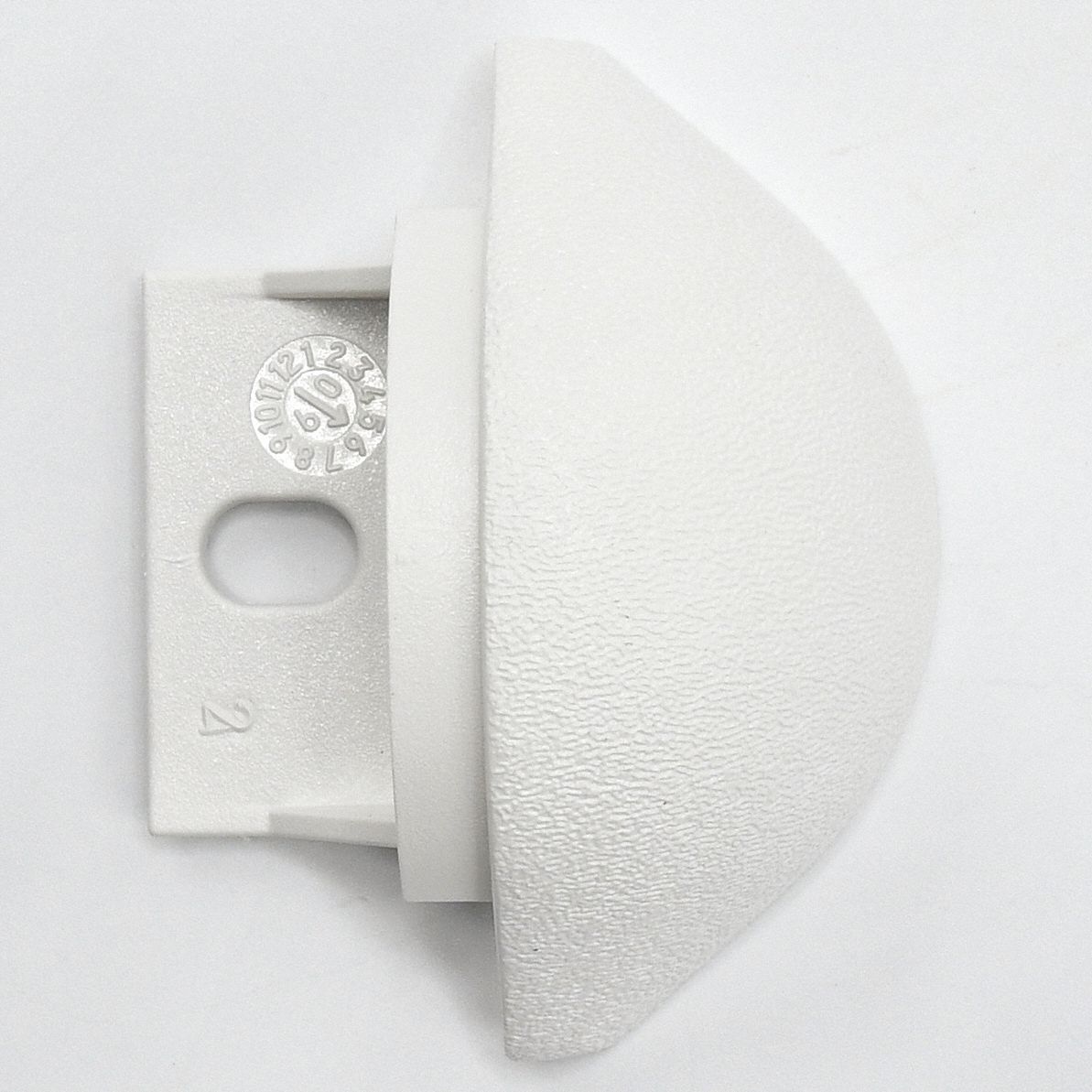 End Cap: BG-30, PETG, White, 2 3/4 in Overall Ht, 2 in Overall Lg