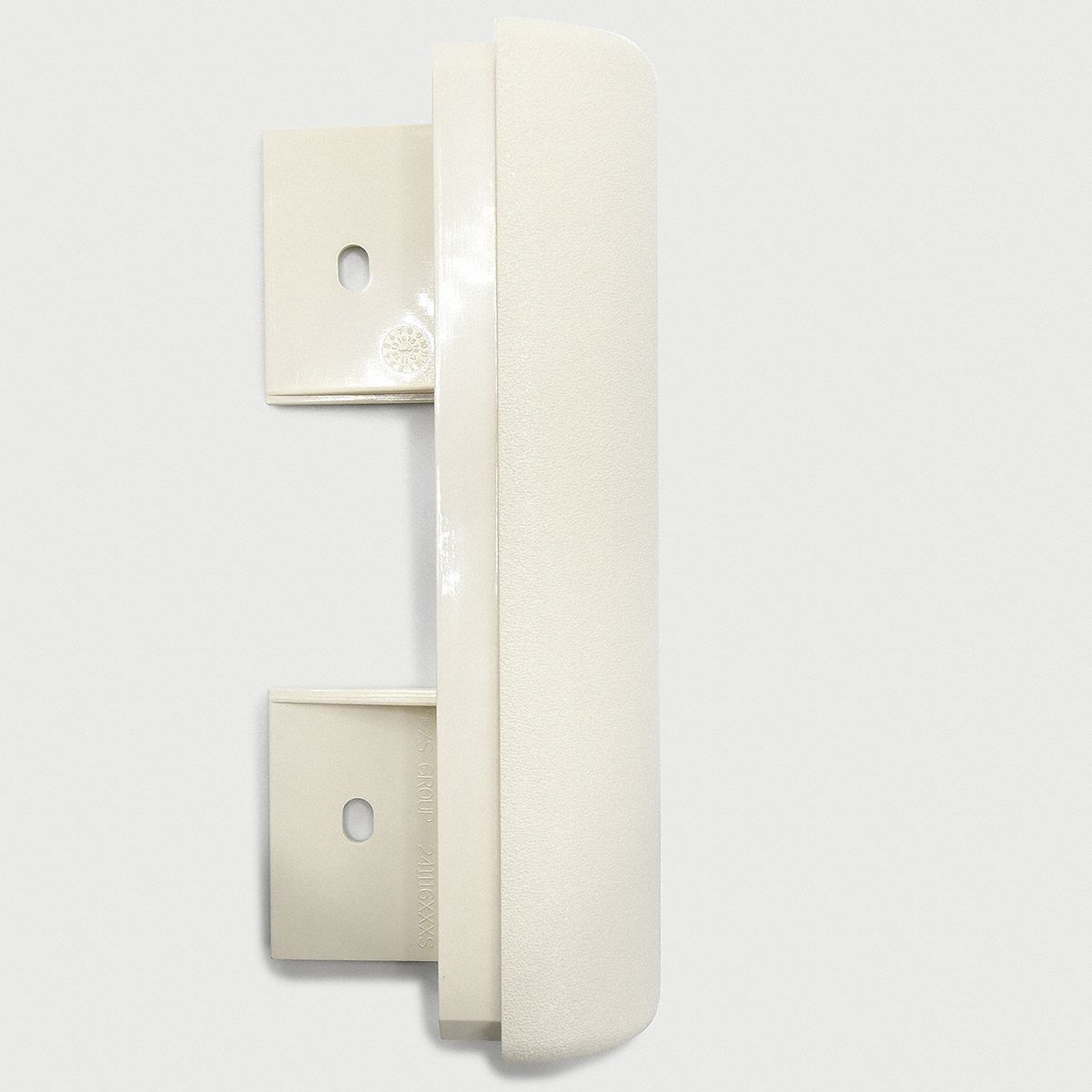 End Cap: SCR-64, PETG, Parchment, 8 in Overall Ht, 1 1/4 in Overall Lg