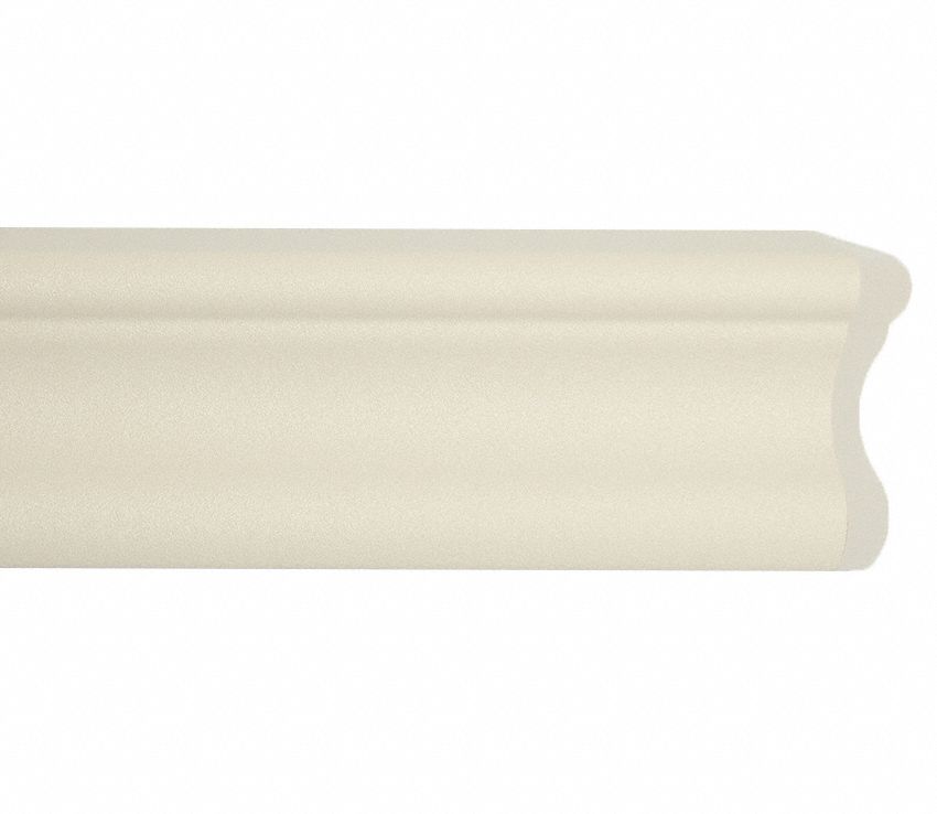 Accent Rail: FR-251, PETG, Eggshell, 2 1/2 in Overall Ht, 9 1/2 ft Overall Lg