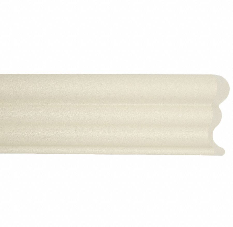 Accent Rail: FR-252, PETG, Eggshell, 2 1/2 in Overall Ht, 9 1/2 ft Overall Lg