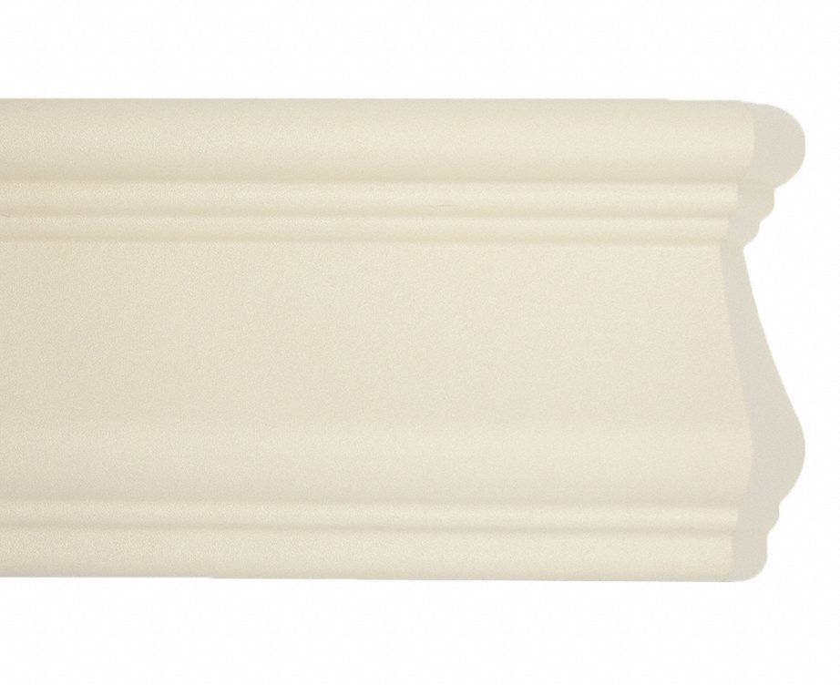 Accent Rail: FR-451, PETG, Eggshell, 4 1/2 in Overall Ht, 9 1/2 ft Overall Lg