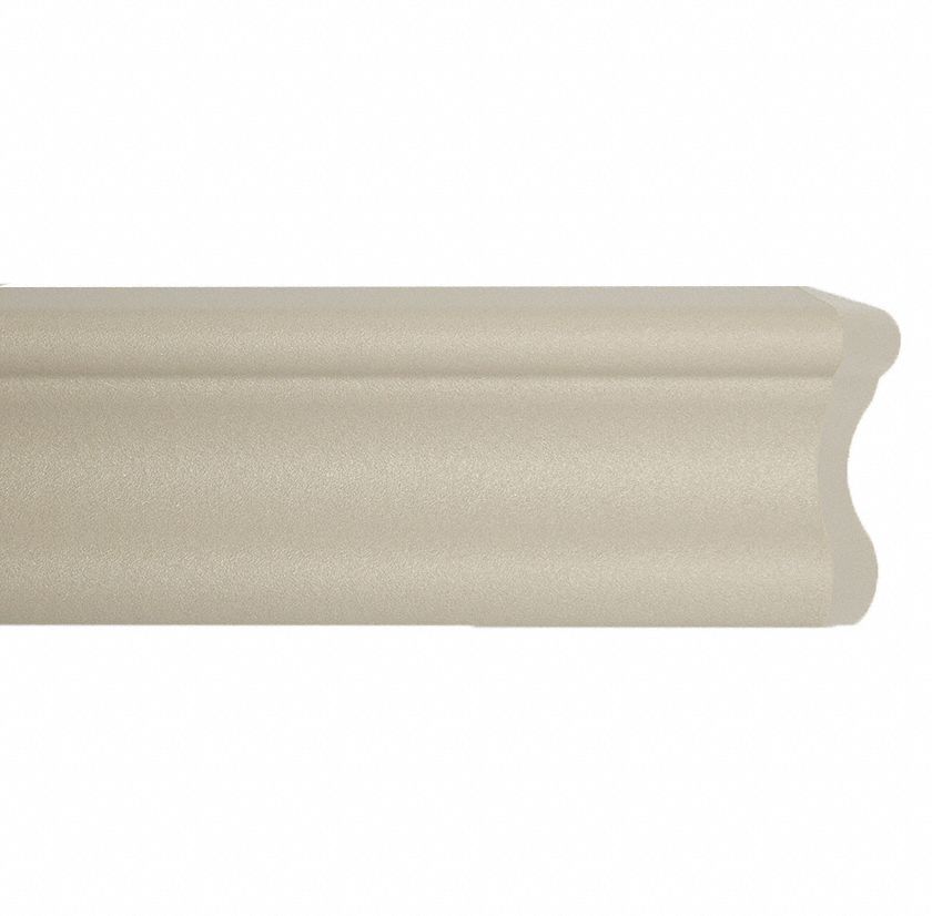 Accent Rail: FR-251, PETG, Oyster Gray, 2 1/2 in Overall Ht, 9 1/2 ft Overall Lg