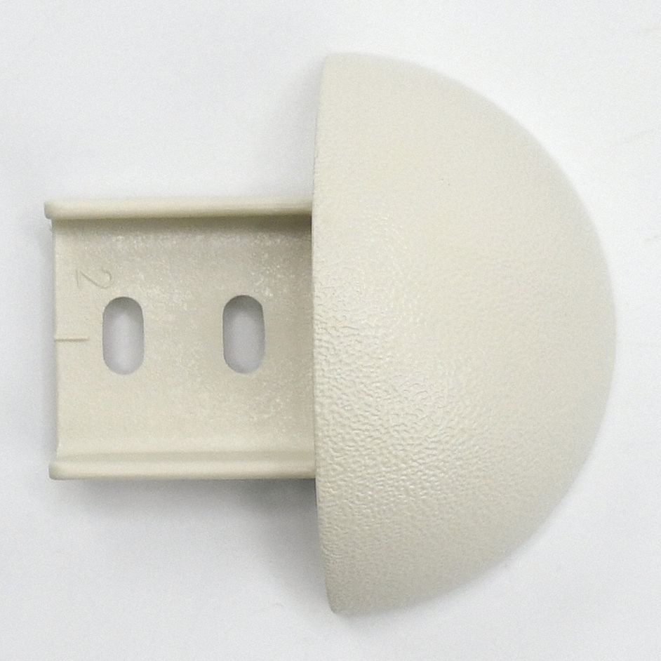 End Cap: FR-270, PETG, Eggshell, 2 in Overall Ht, 1 1/32 in Overall Lg