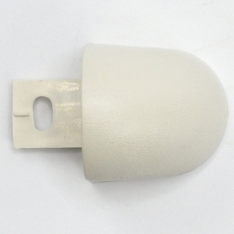 End Cap: FR-125, PETG, Eggshell, 1 1/8 in Overall Ht, 1 1/8 in Overall Lg