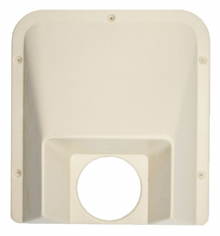 Door Knob Protector: 12 3/4 in Lg, 11 3/4 in Wd, 3 1/4 in Projection, Eggshell, PETG, White