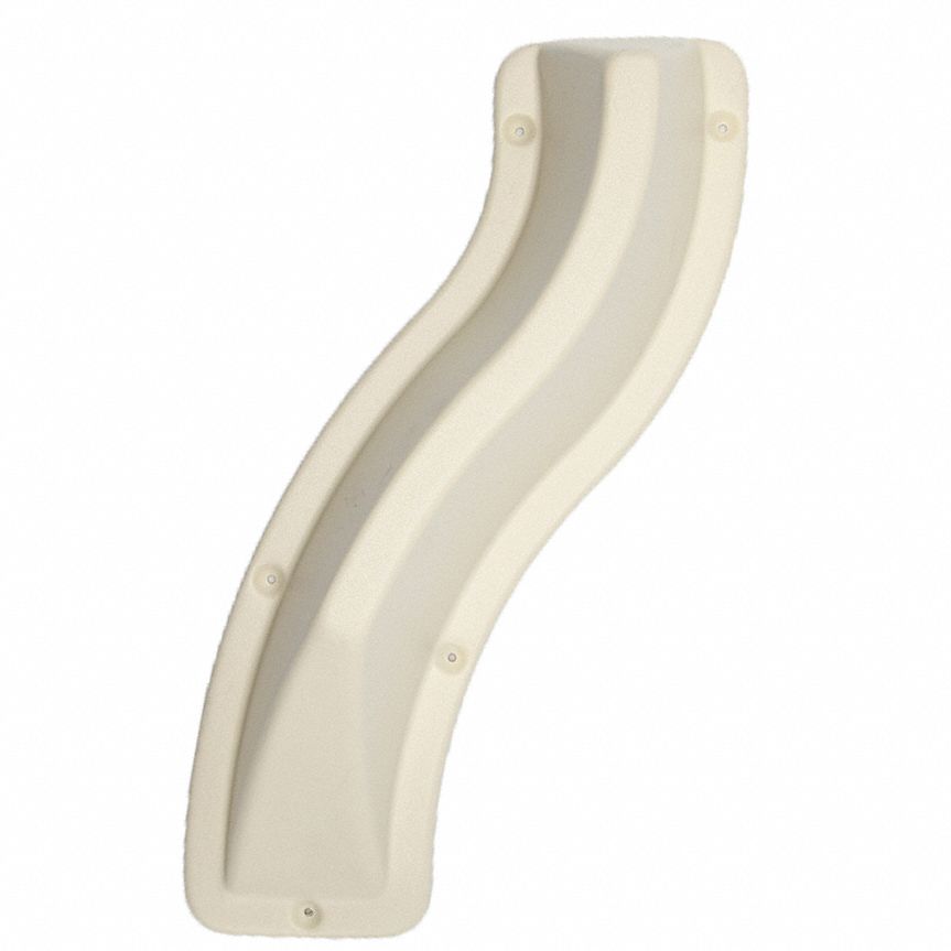 Door Knob Protector: 9 in Lg, 17 1/2 in Wd, 3 5/8 in Projection, Eggshell, PETG, 9 in, White