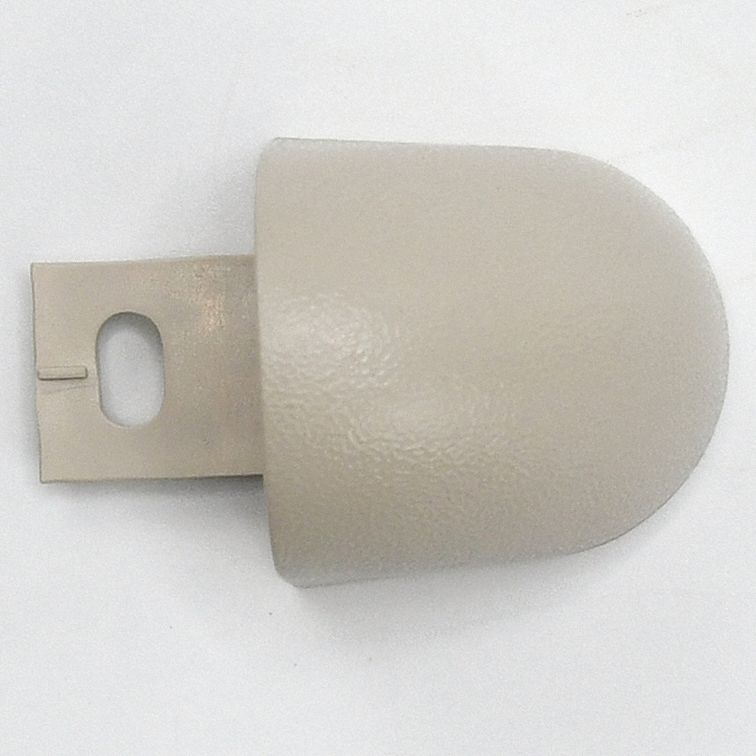 End Cap: FR-125, PETG, Oyster Gray, 1 1/8 in Overall Ht, 1 1/8 in Overall Lg