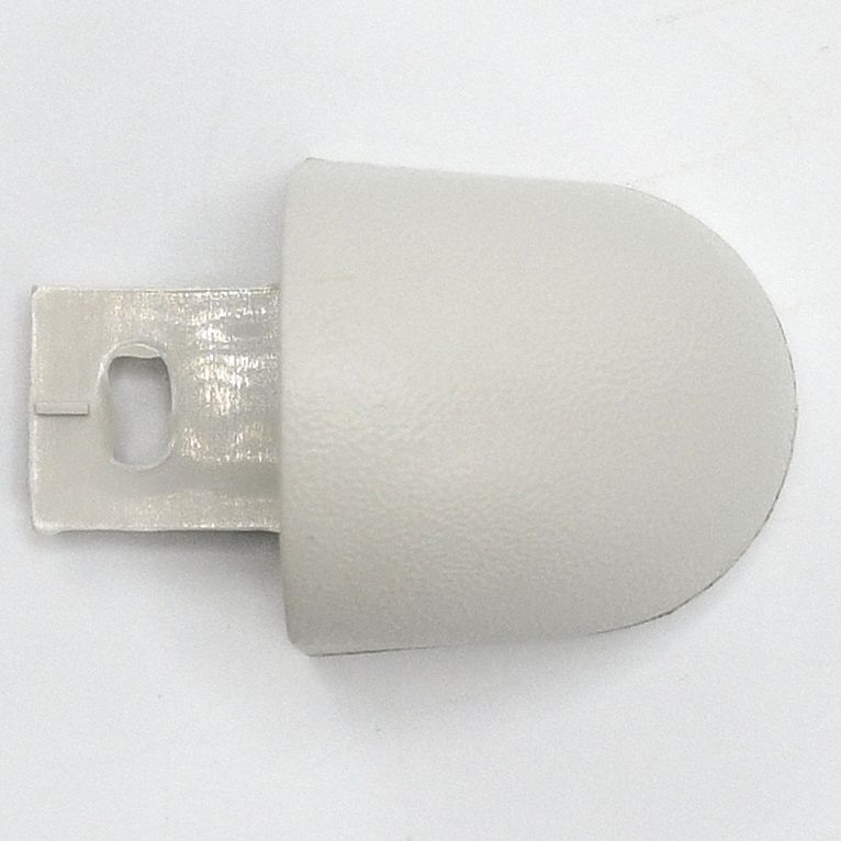 End Cap: FR-125, PETG, Driftwood, 1 1/8 in Overall Ht, 1 1/8 in Overall Lg