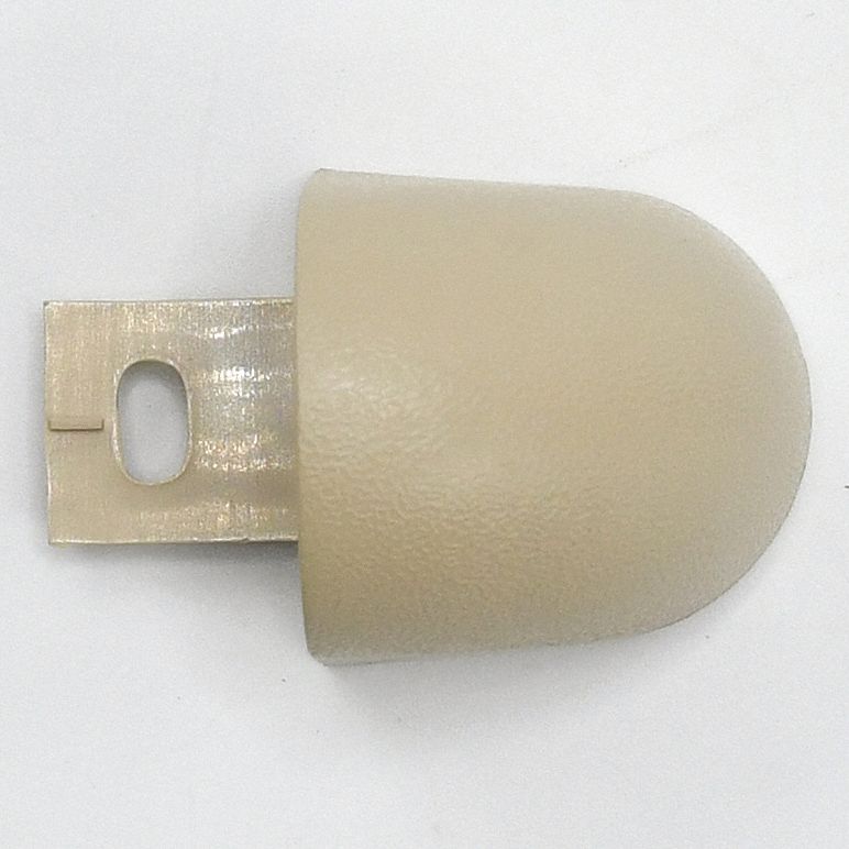 End Cap: FR-125, PETG, Beige, 1 1/8 in Overall Ht, 1 1/8 in Overall Lg