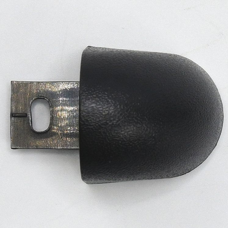 End Cap: FR-125, PETG, Black, 1 1/8 in Overall Ht, 1 1/8 in Overall Lg