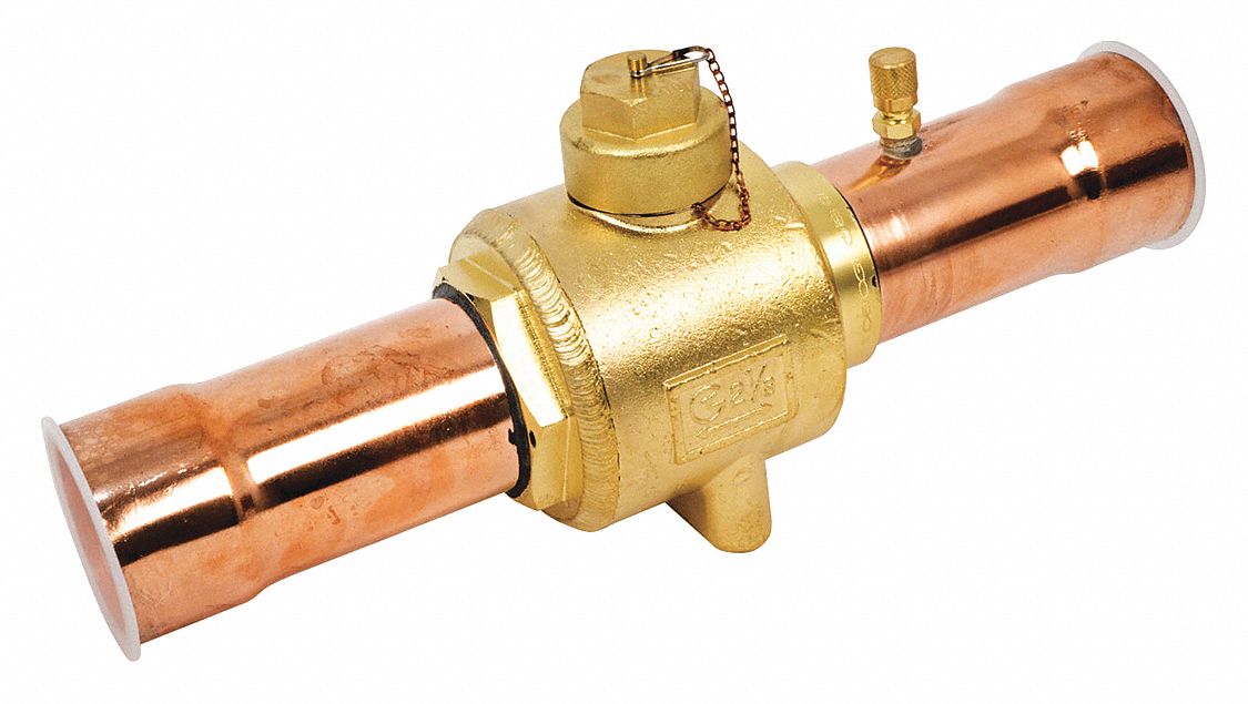 NDL Refrigeration Ball Valve, 101/2" L 55MF65NBV17S Grainger