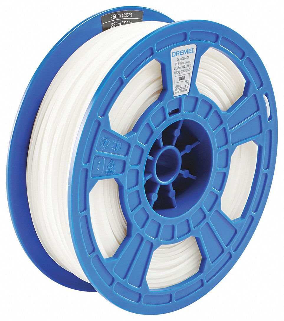 3D Printing Filament: Digilab, PLA, 1.75 mm, 0.75 kg, Translucent