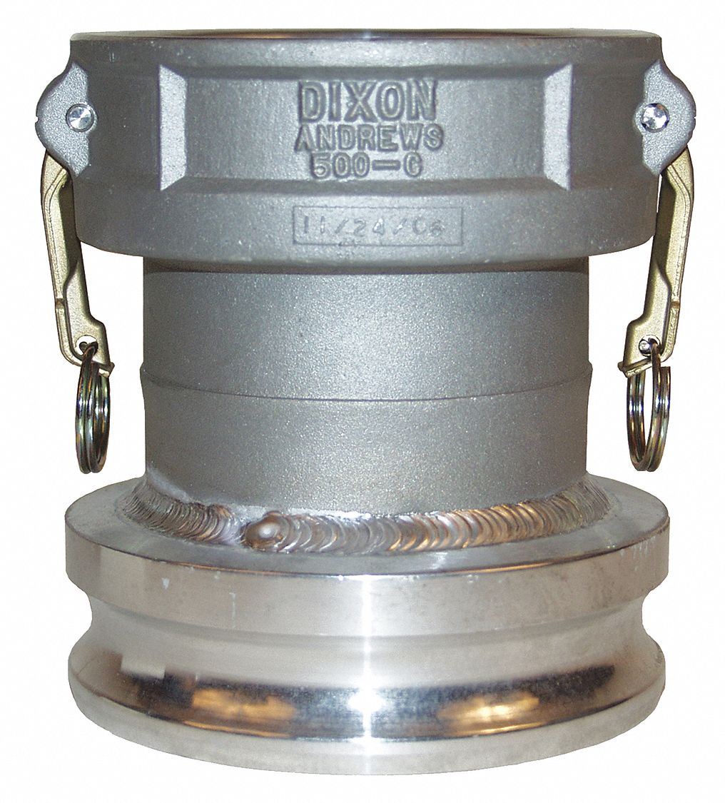 Cam and Groove Coupling: 150 psi Max. Working Pressure @ 70 F, 5 23/32 in Overall Lg, Nitrile