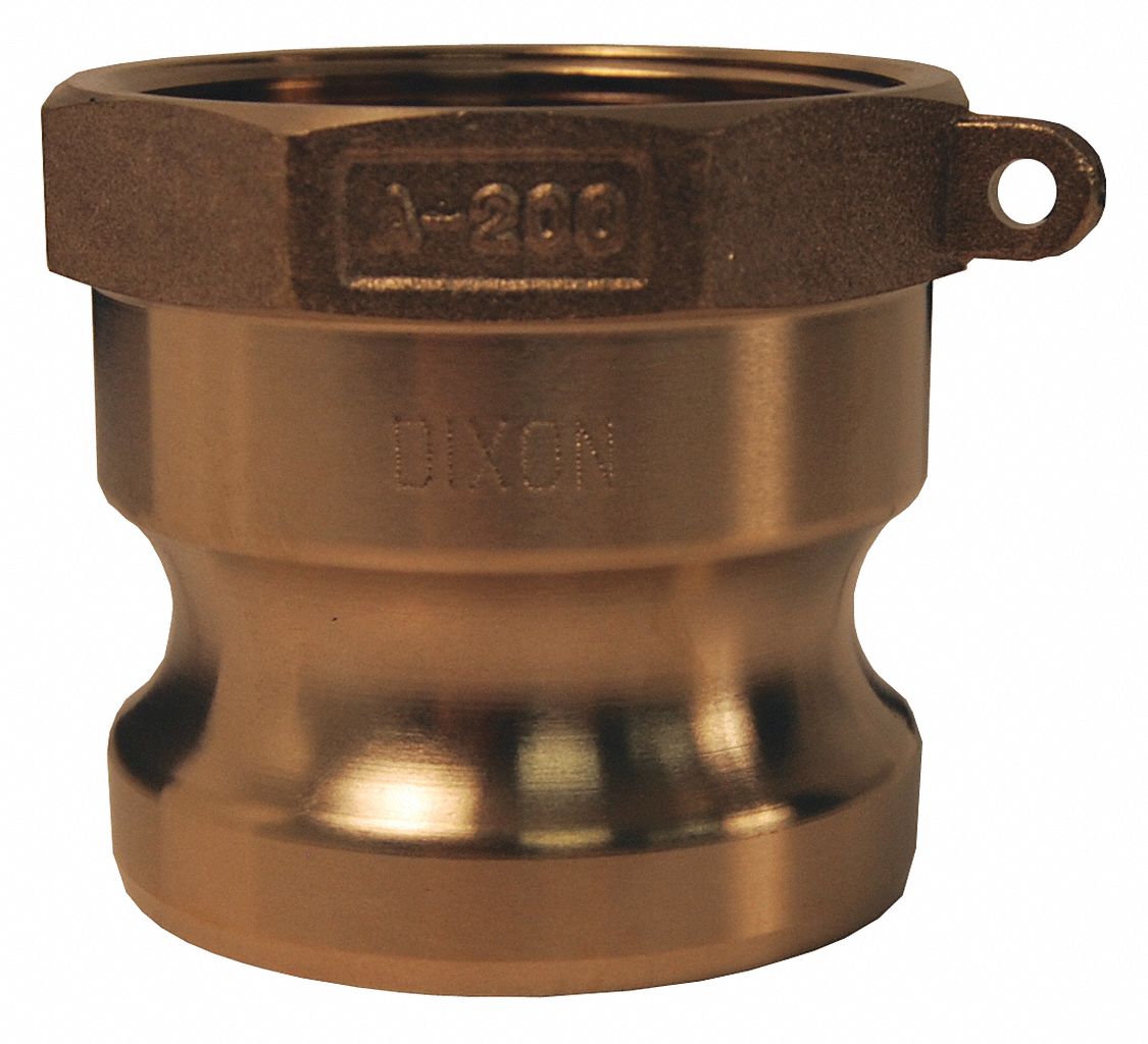 DIXON Cam and Groove Adapter, Body Material Brass, Type A, Coupling