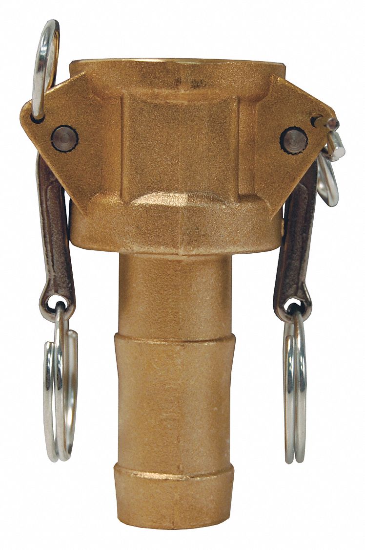 Cam and Groove Coupling: 1 1/4 in Coupling Size, 1 1/4 in Hose Fitting Size, 4 3/16 in Overall Lg