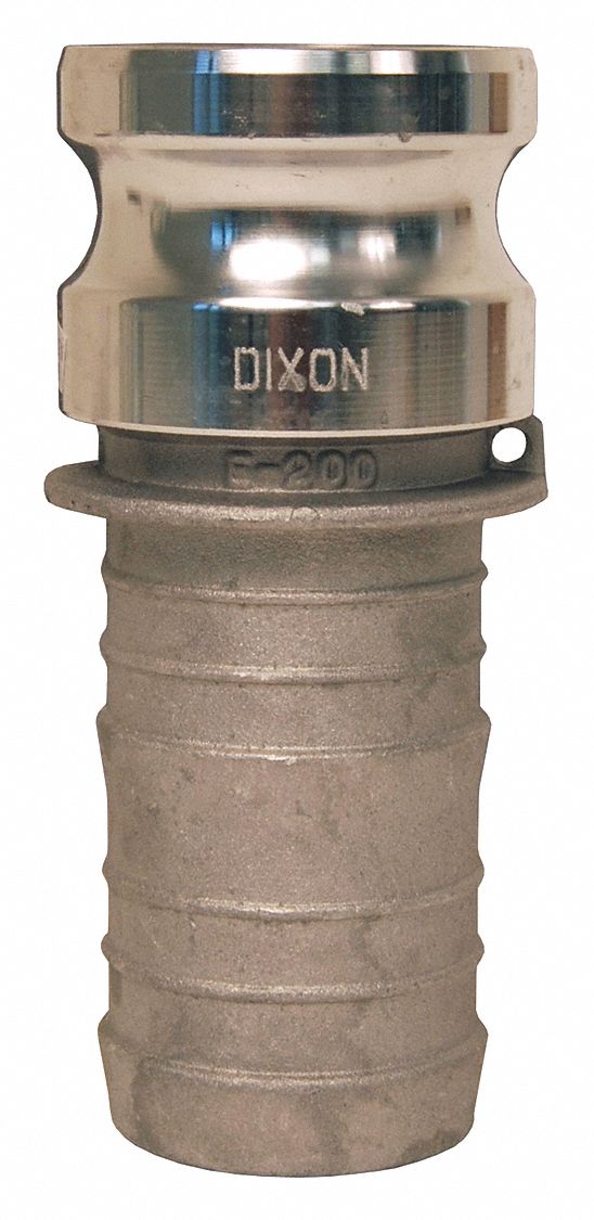 Cam and Groove Adapter: 1 1/4 in Coupling Size, 1 1/4 in Hose Fitting Size, 4 5/16 in Overall Lg